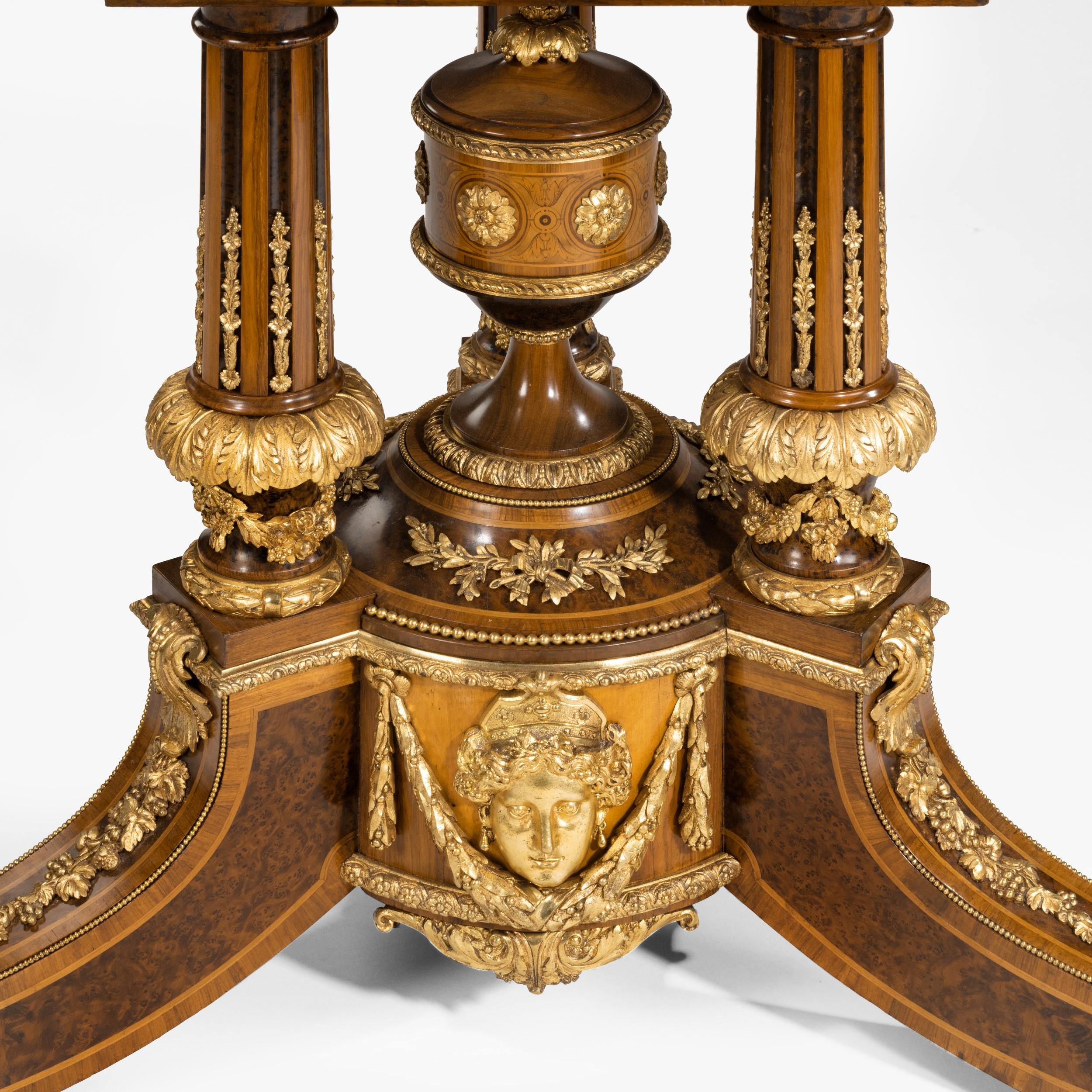 Exceptional 19th Century Centre Table with Thuya Wood Top by Holland & Sons 10