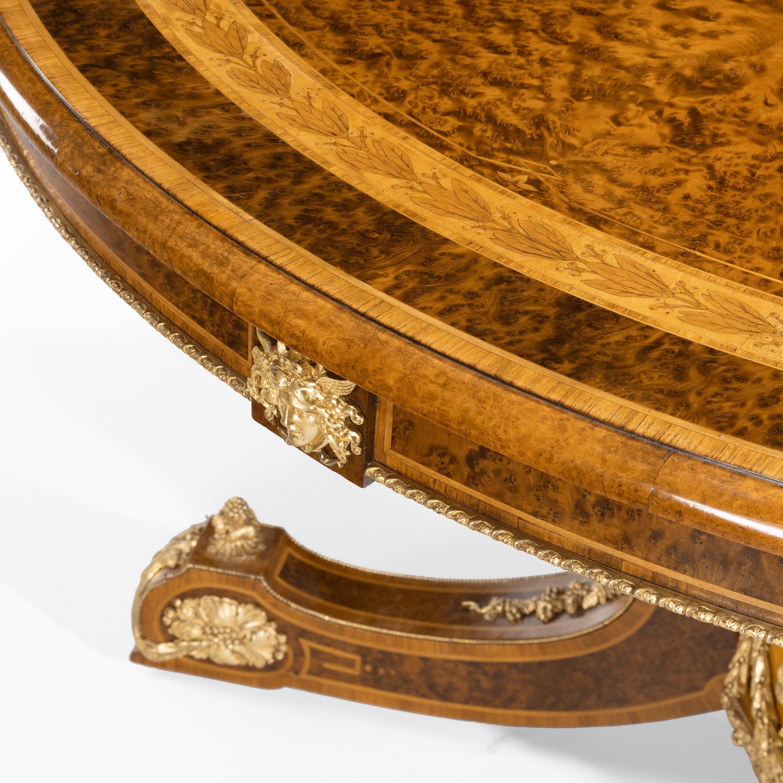 Exceptional 19th Century Centre Table with Thuya Wood Top by Holland & Sons 3