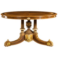 Exceptional 19th Century Centre Table with Thuya Wood Top by Holland & Sons
