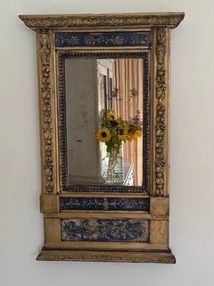 Miroir Empire exceptionnel du XIXe siècle – Finition « grattée » d'origine