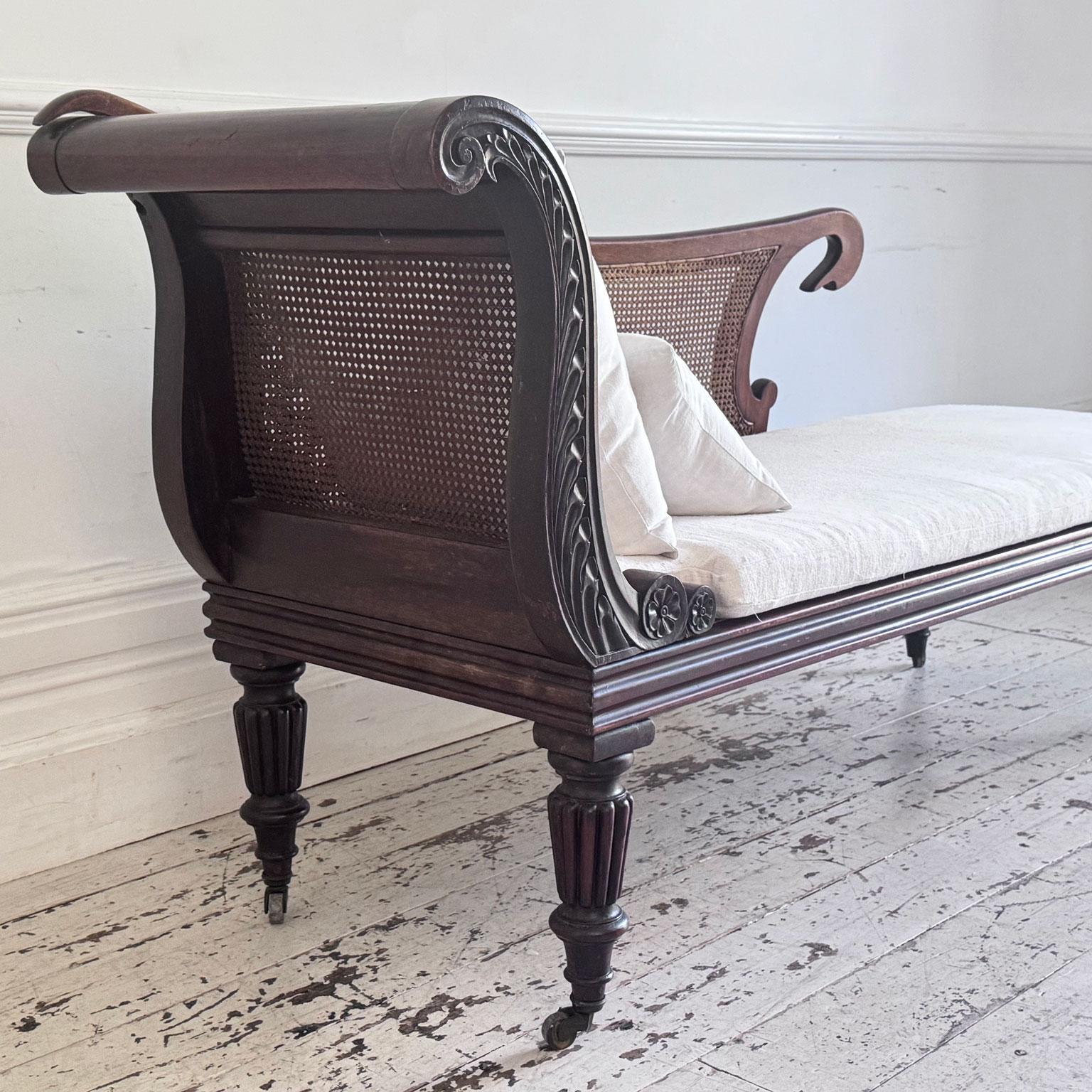Exceptional 19th Century English Waring & Gillows Cane-Seated Daybed For Sale 3