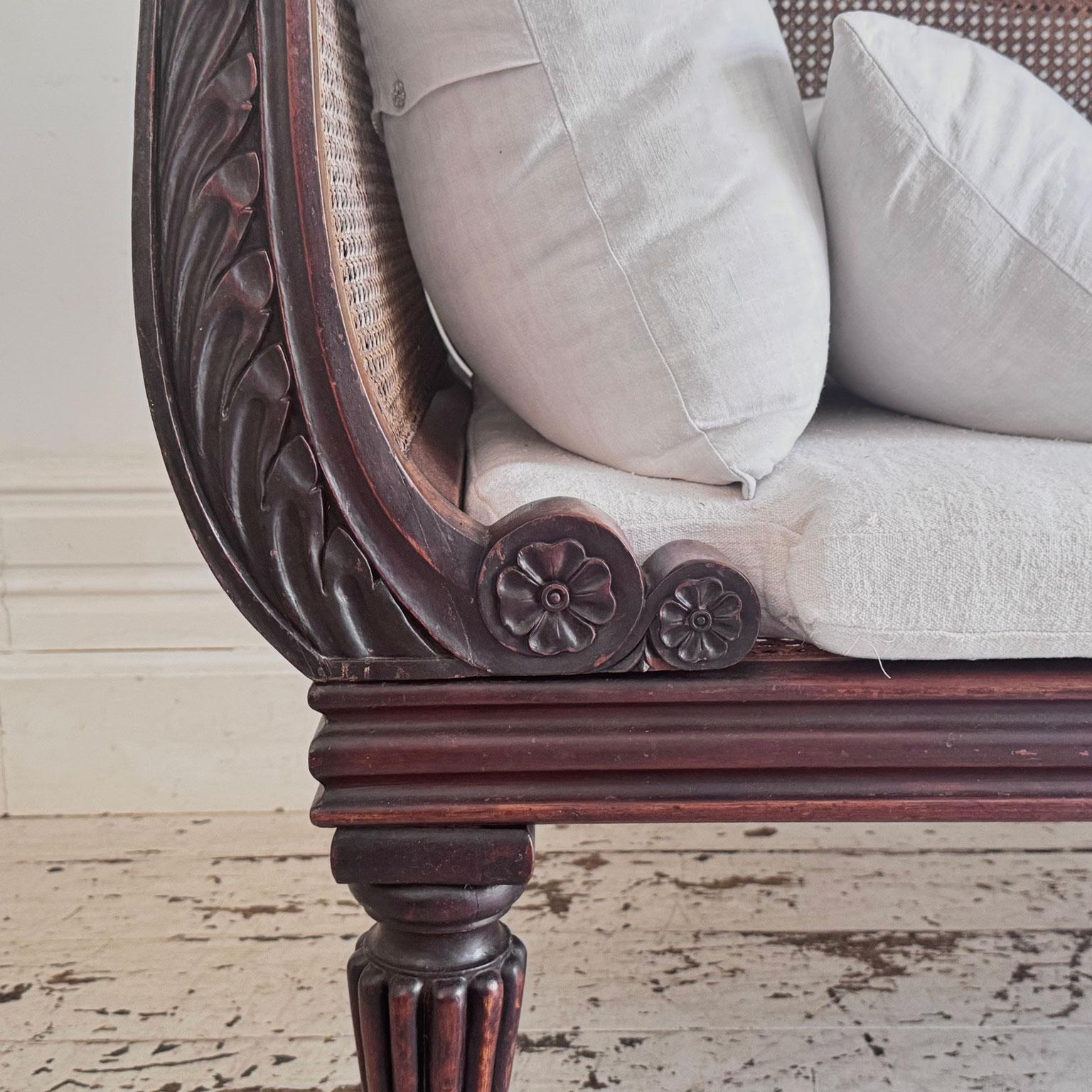 Exceptional 19th Century English Waring & Gillows Cane-Seated Daybed For Sale 4