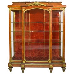 Exceptional 19th Century French Ormolu Kingwood Showcase by Maison Millet