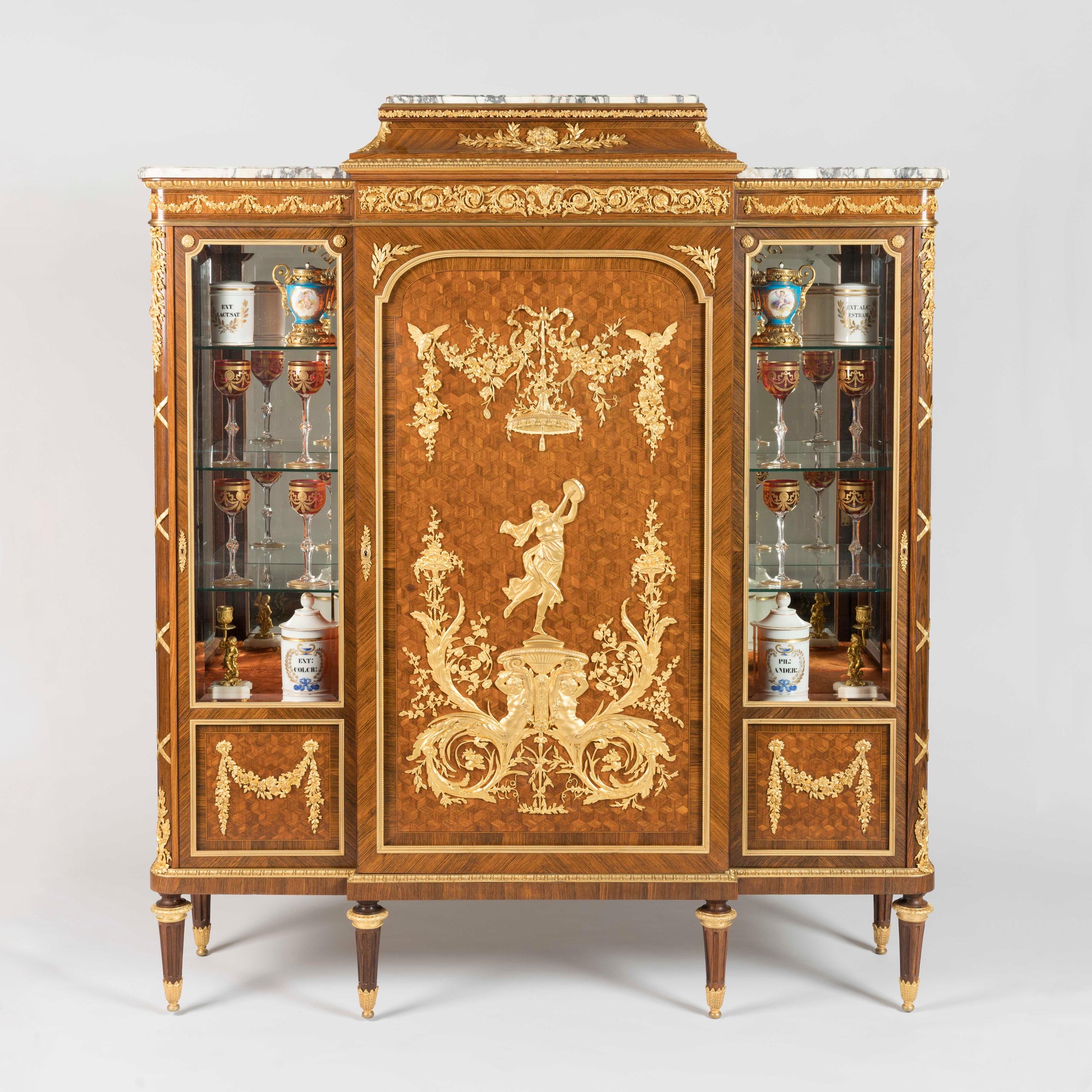 Exceptional 19th Century French Vitrine by François Linke in the Louis XVI Style For Sale 6