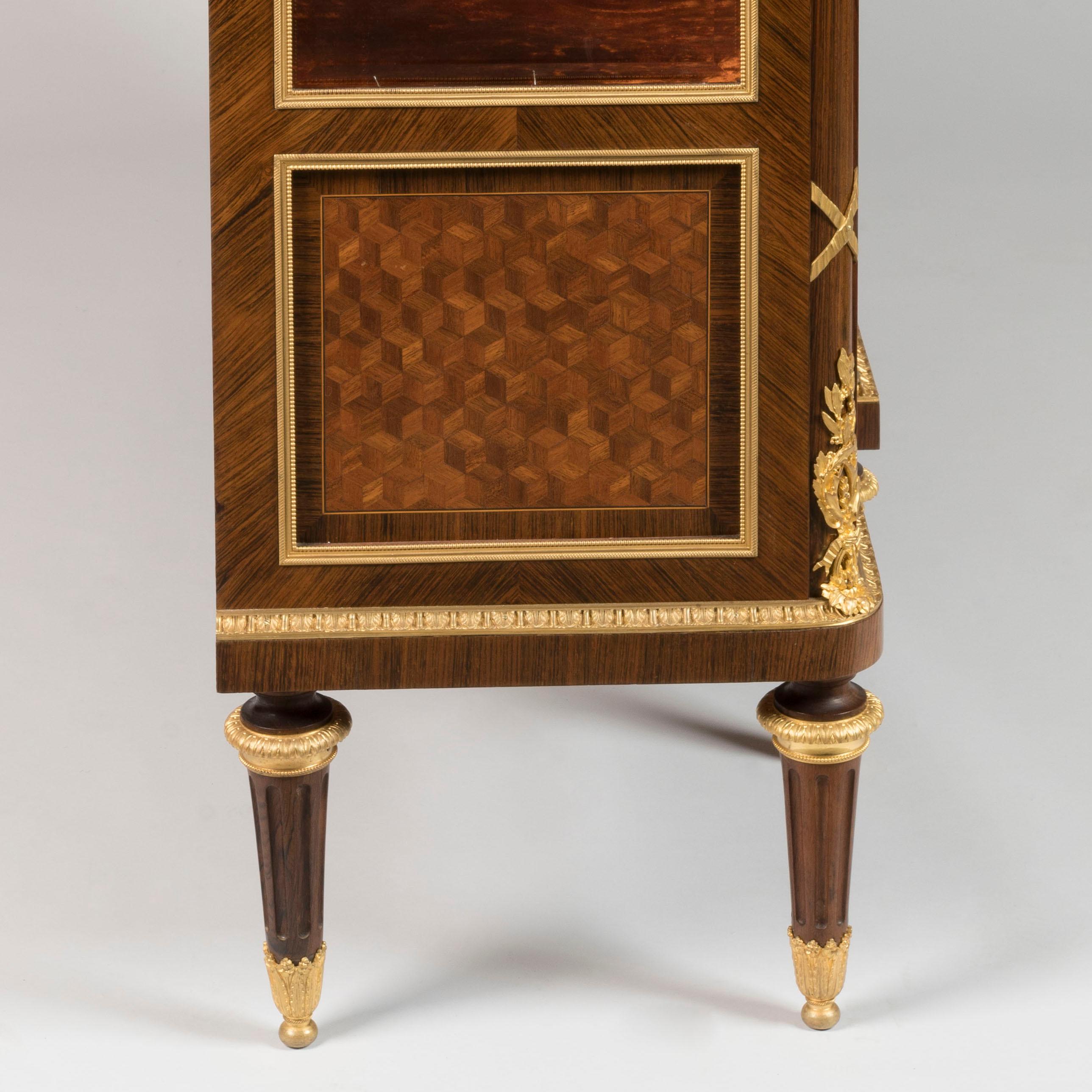 Exceptional 19th Century French Vitrine by François Linke in the Louis XVI Style For Sale 4