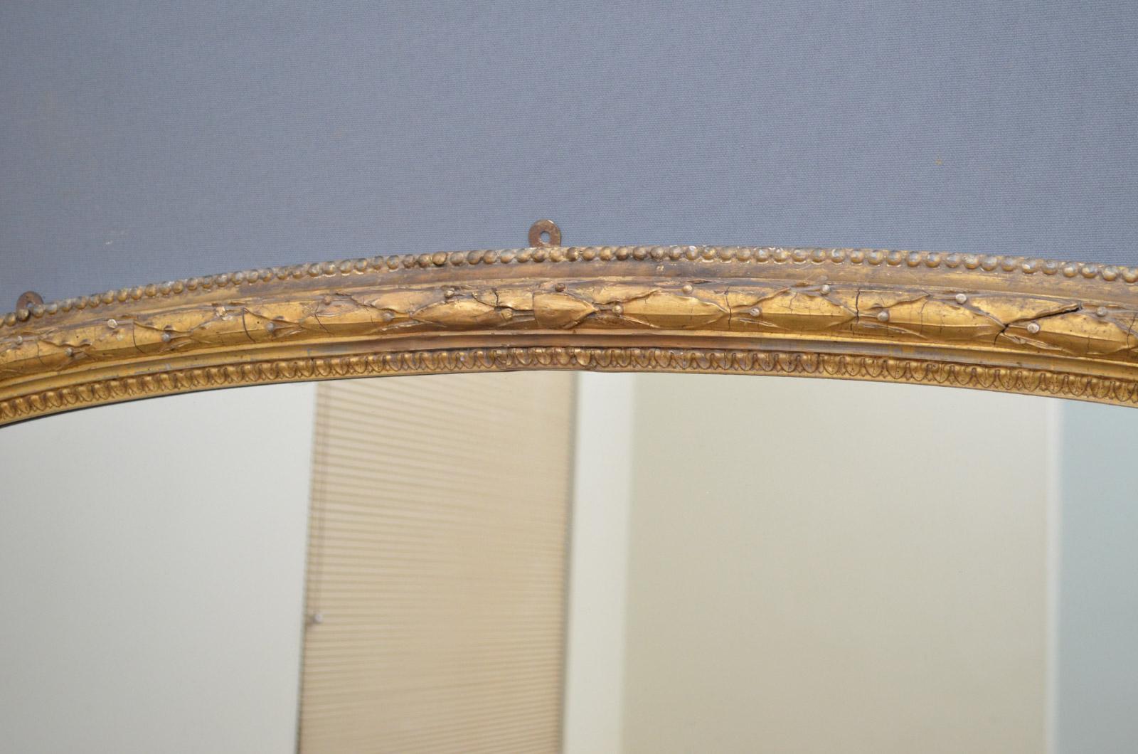 Exceptional 19th Century Gilded Overmantel Mirror In Good Condition In Whaley Bridge, GB