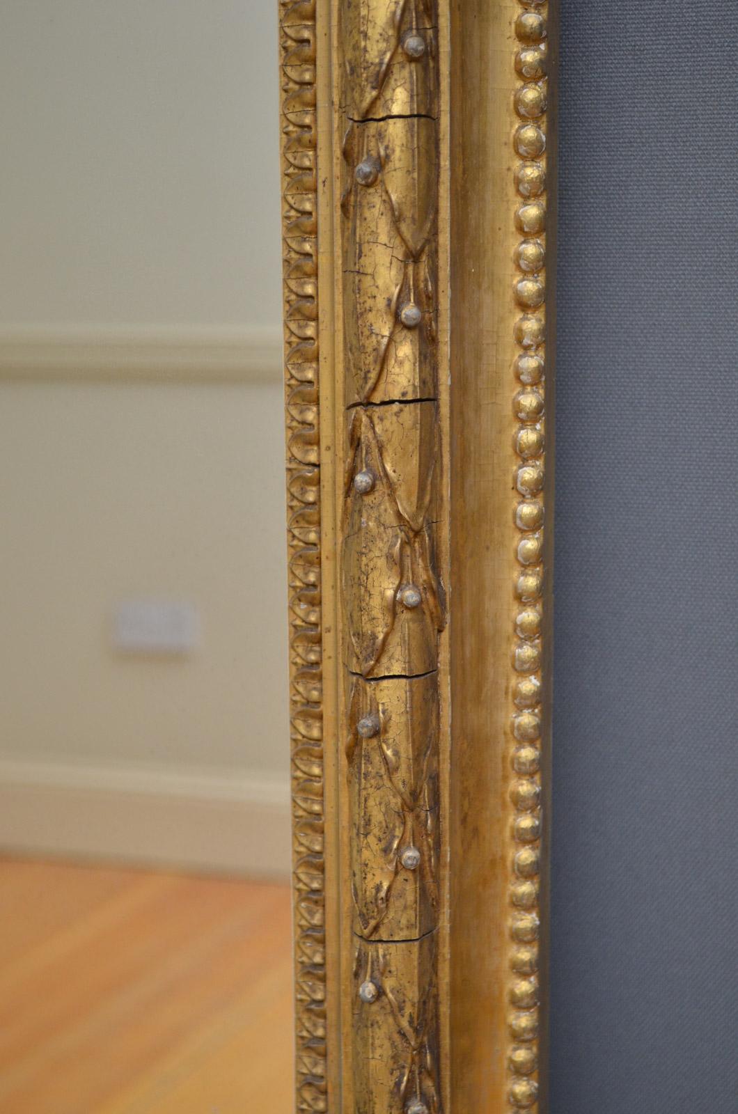 Giltwood Exceptional 19th Century Gilded Overmantel Mirror