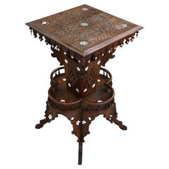 Exceptional 19th Century Hand Crafted Syrian Inlaid Moorish Table