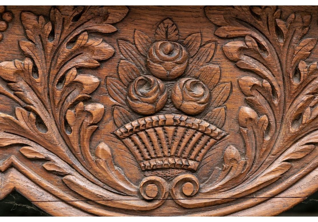 Exceptional 19th Century Heavily Carved French Bridal Armoire For Sale 7