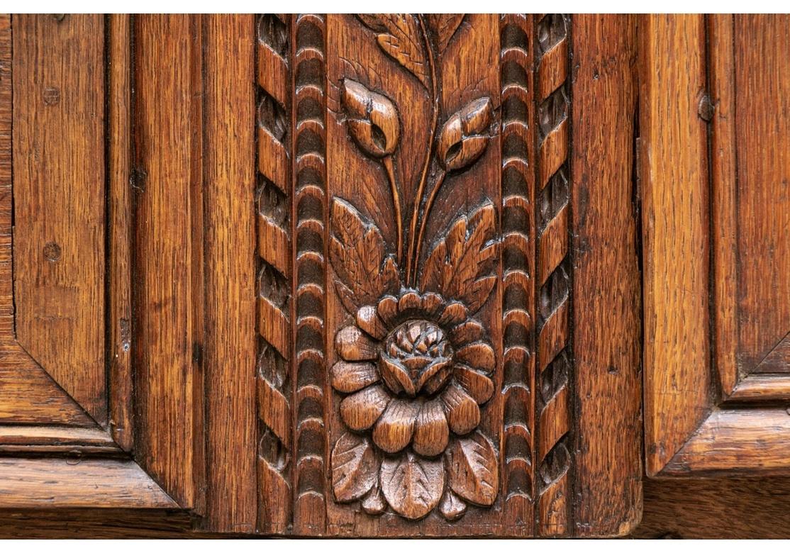 Wood Exceptional 19th Century Heavily Carved French Bridal Armoire  For Sale