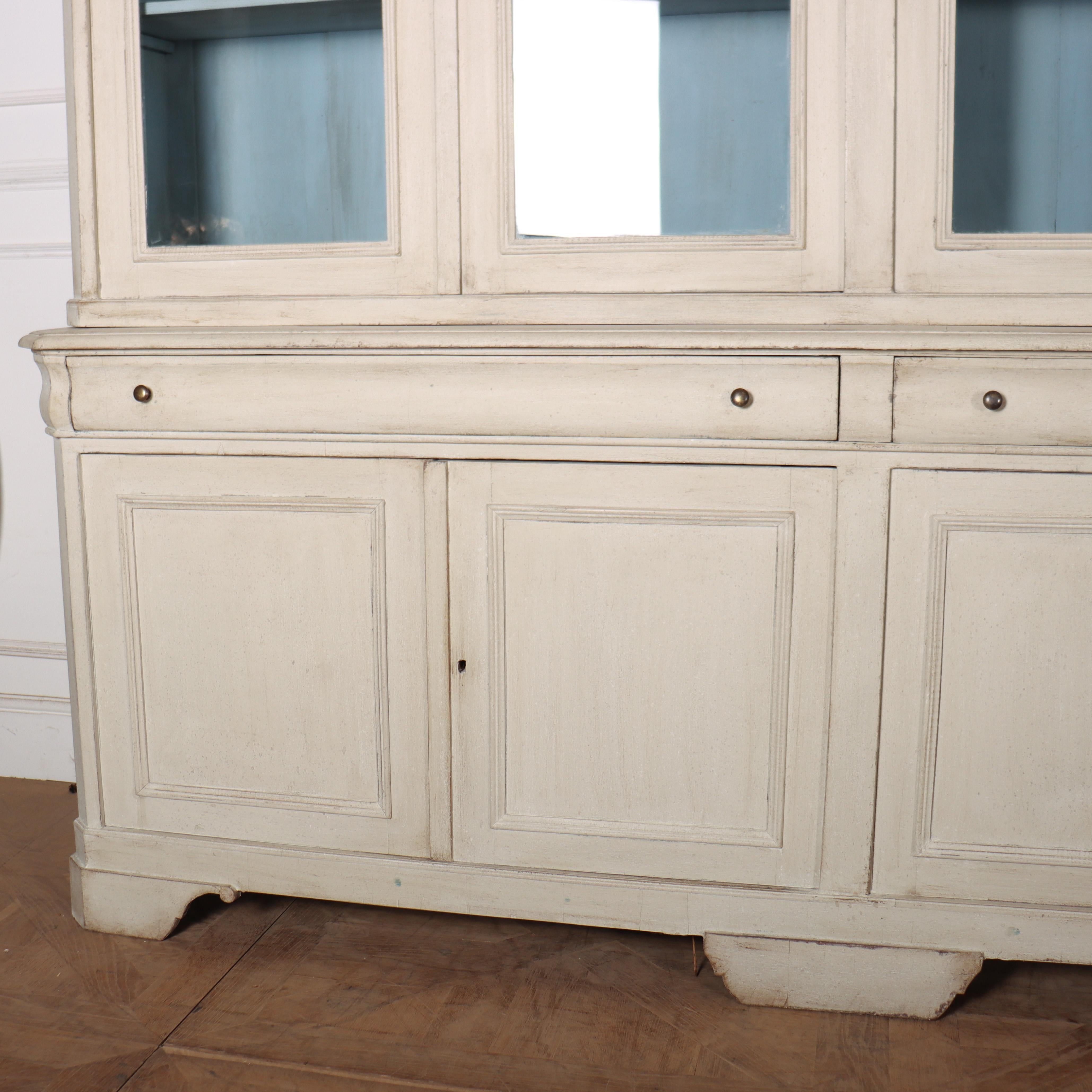 Veneer Exceptional 19th Century Italian Painted Bookcase For Sale
