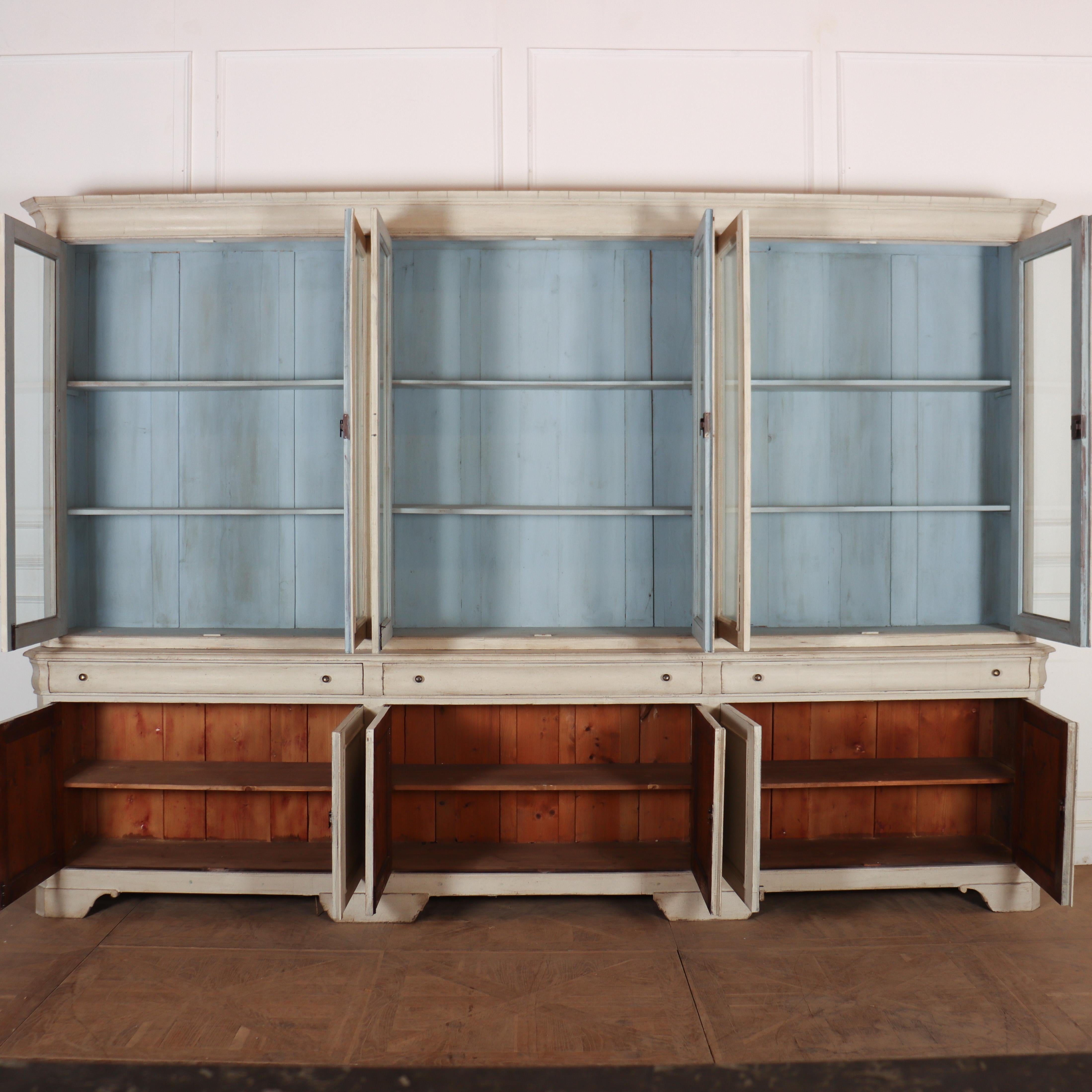 Exceptional 19th Century Italian Painted Bookcase For Sale 4