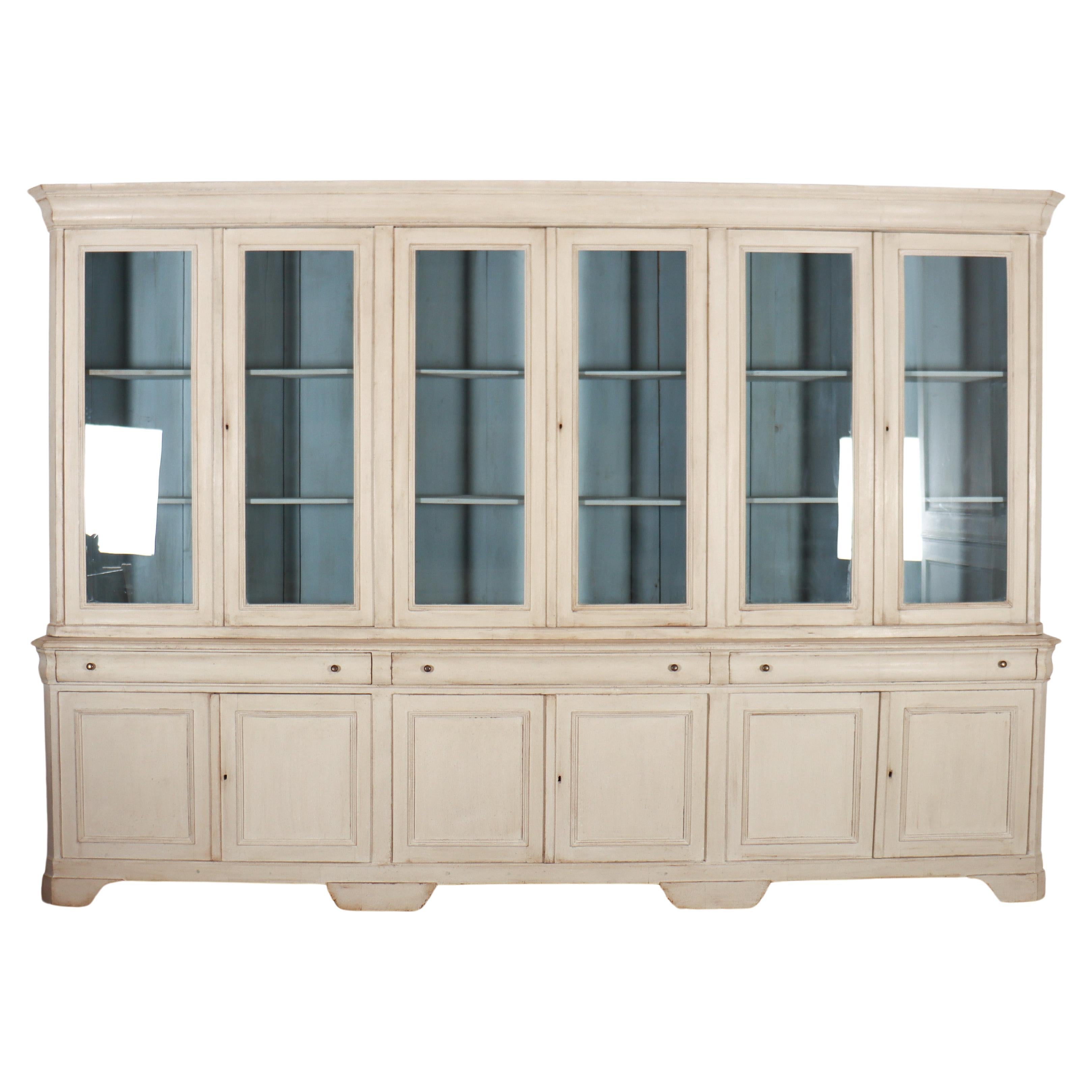 Exceptional 19th Century Italian Painted Bookcase For Sale