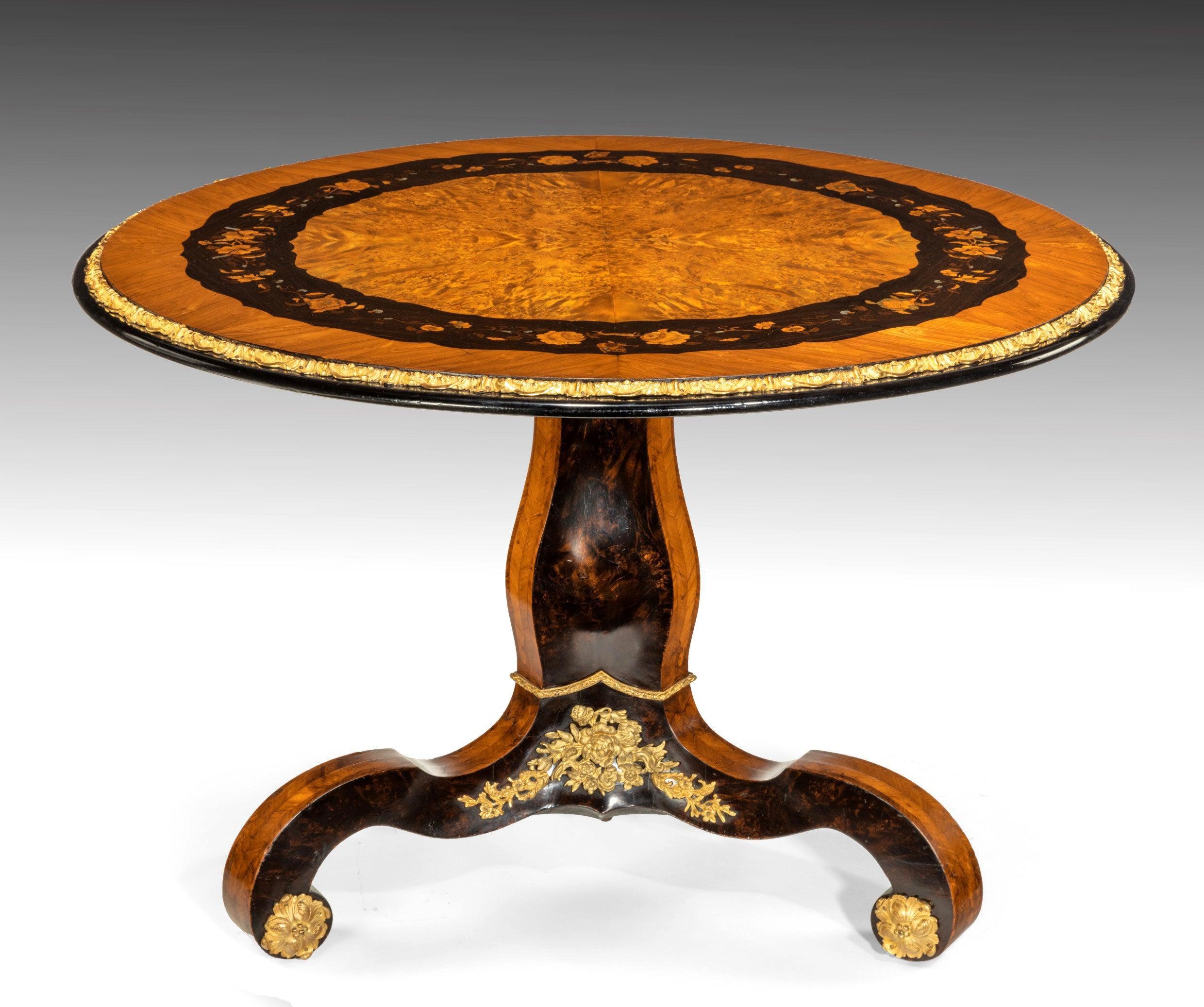 Exceptional 19th Century Marquetry Centre Table, Edward Holmes Baldock For Sale 2