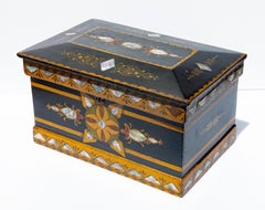 Exceptional 19th Century Painted and Inlaid American Box