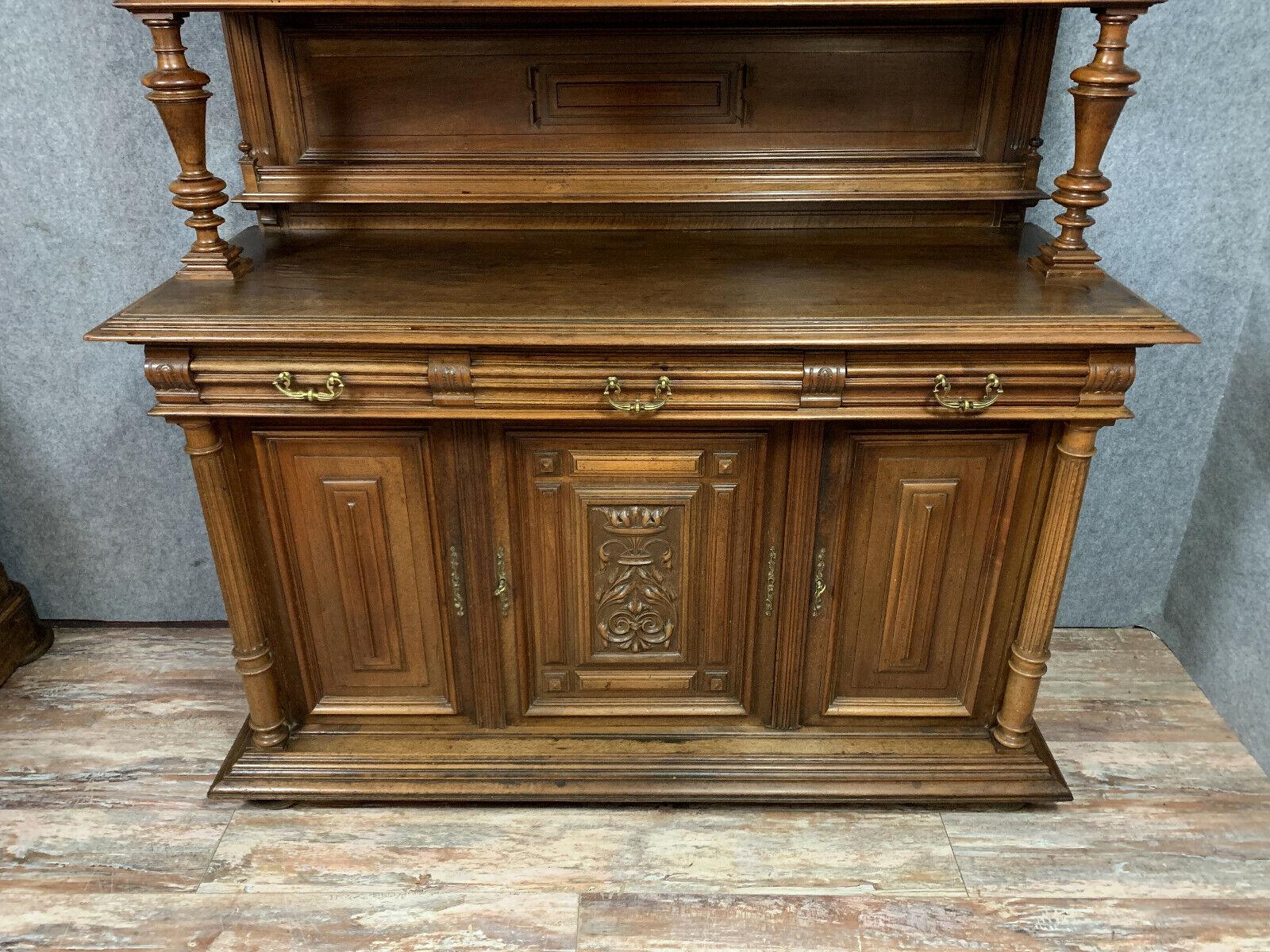 Walnut Exceptional 19th Century Renaissance-Style Two-Body Buffet -1X20 For Sale