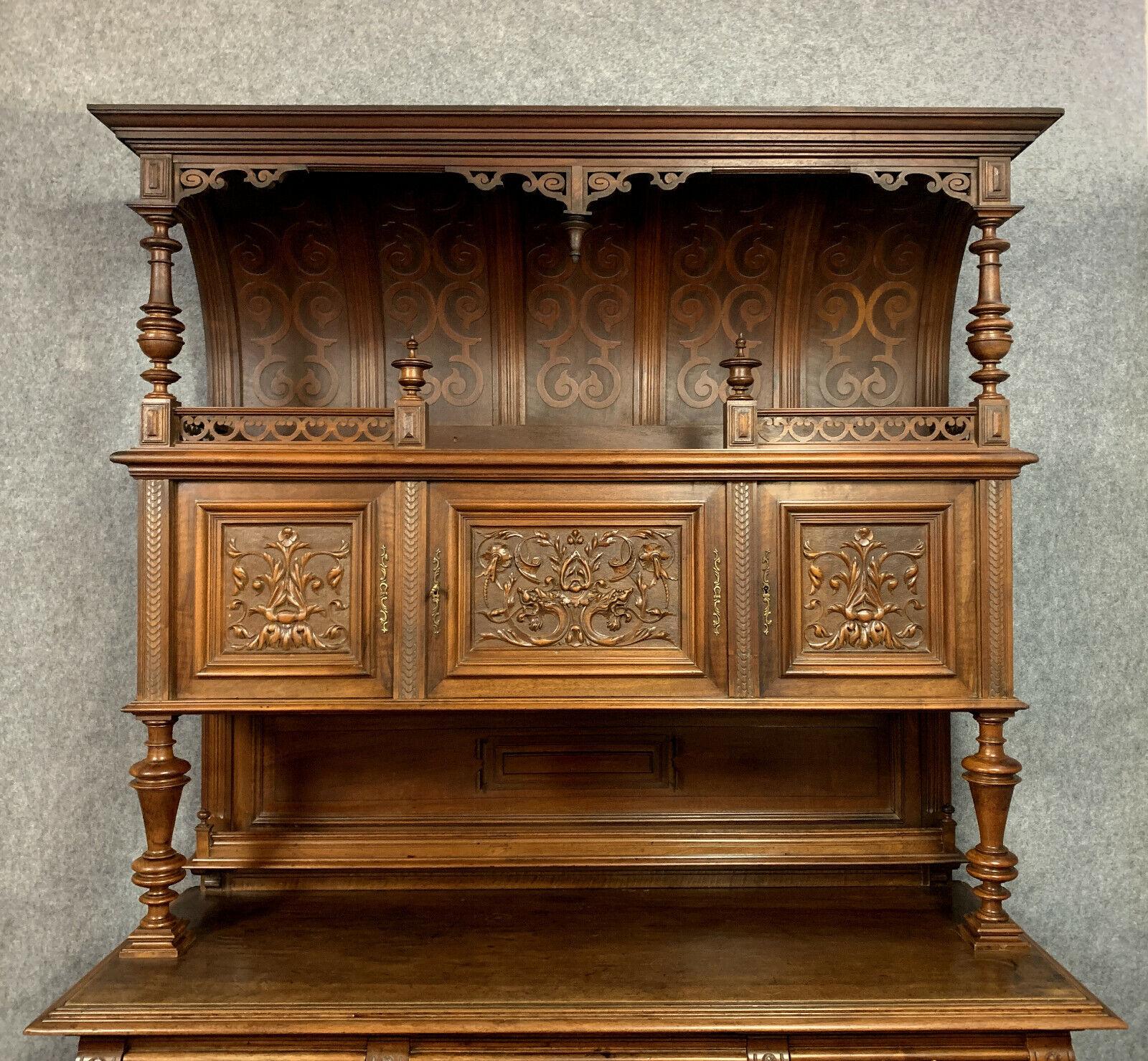 Exceptional 19th Century Renaissance-Style Two-Body Buffet -1X20 For Sale 1