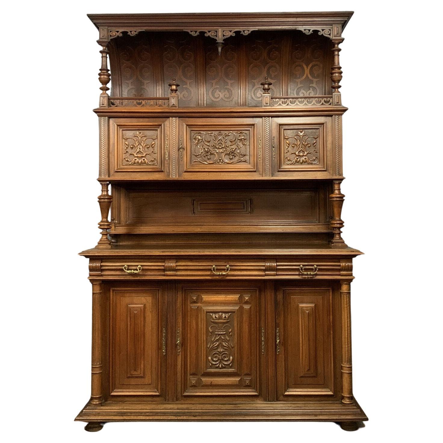Exceptional 19th Century Renaissance-Style Two-Body Buffet -1X20 For Sale
