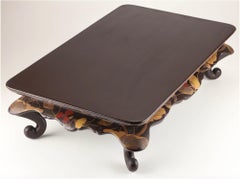 Exceptional 19th Century Wajima Lacquer Low Table with Gold Makie Decoration