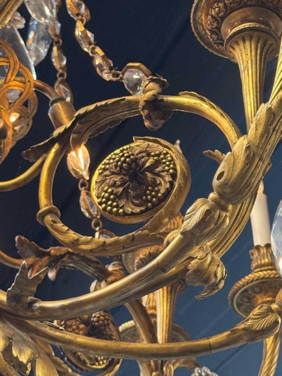 Excepcional araña francesa Luis XVI del siglo XIX en venta 2