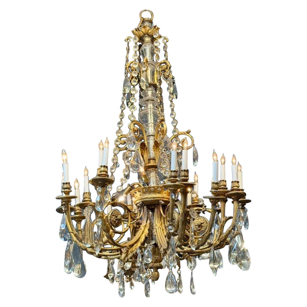 Excepcional araña francesa Luis XVI del siglo XIX en venta