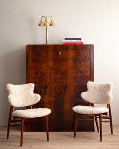 Exceptional 20th Century Danish Mahogany Filing Cabinet