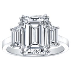 Exceptional 3 Carat GIA Certified Emerald Cut Diamond Ring