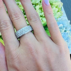 Exceptional 3-row Platinum Diamond Eternity Band