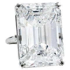 Exceptional 30 Carat Emerald Cut Diamond Ring TYPE IIA Golconda type