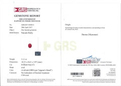 Exceptional 3.11ct Burmese Ruby with Half Moon cut diamonds