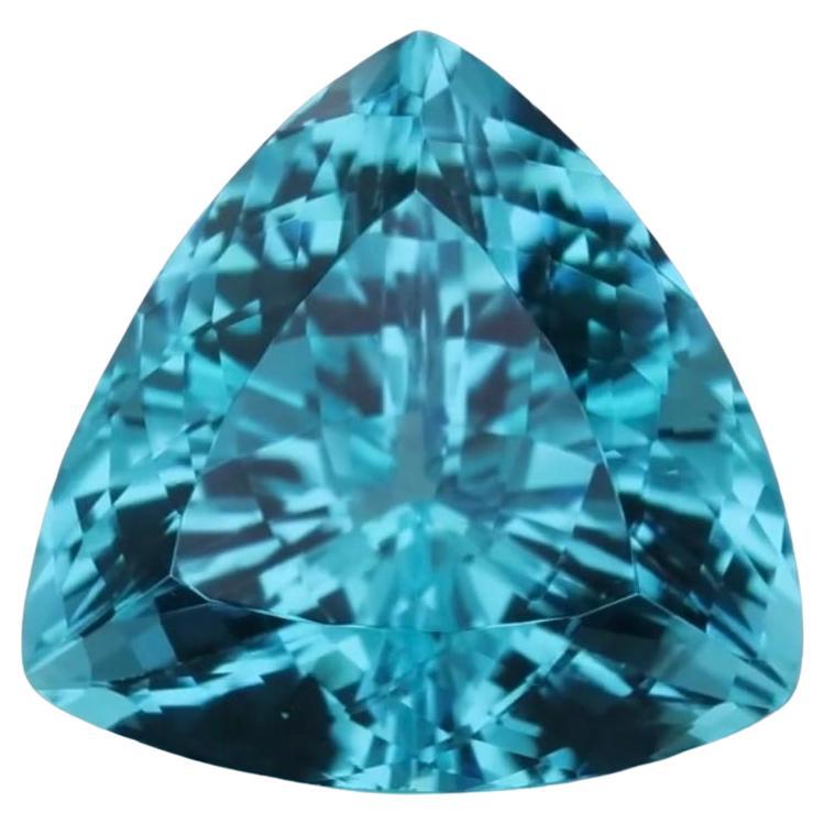 Exceptional 3.34 Carat Mozambique Paraíba Tourmaline, Neon “Windex Blue” in vendita