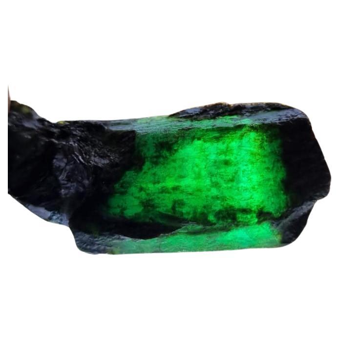 Exceptional 46ct Brazilian Rough Emerald Specimen