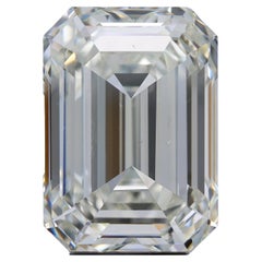 Exceptional 6.01 Carat Emerald Cut Diamond HRD Certified Solitaire Ring