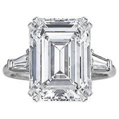 IMPORTANT 5 Carat GIA Certified Emerald Cut Diamond Ring