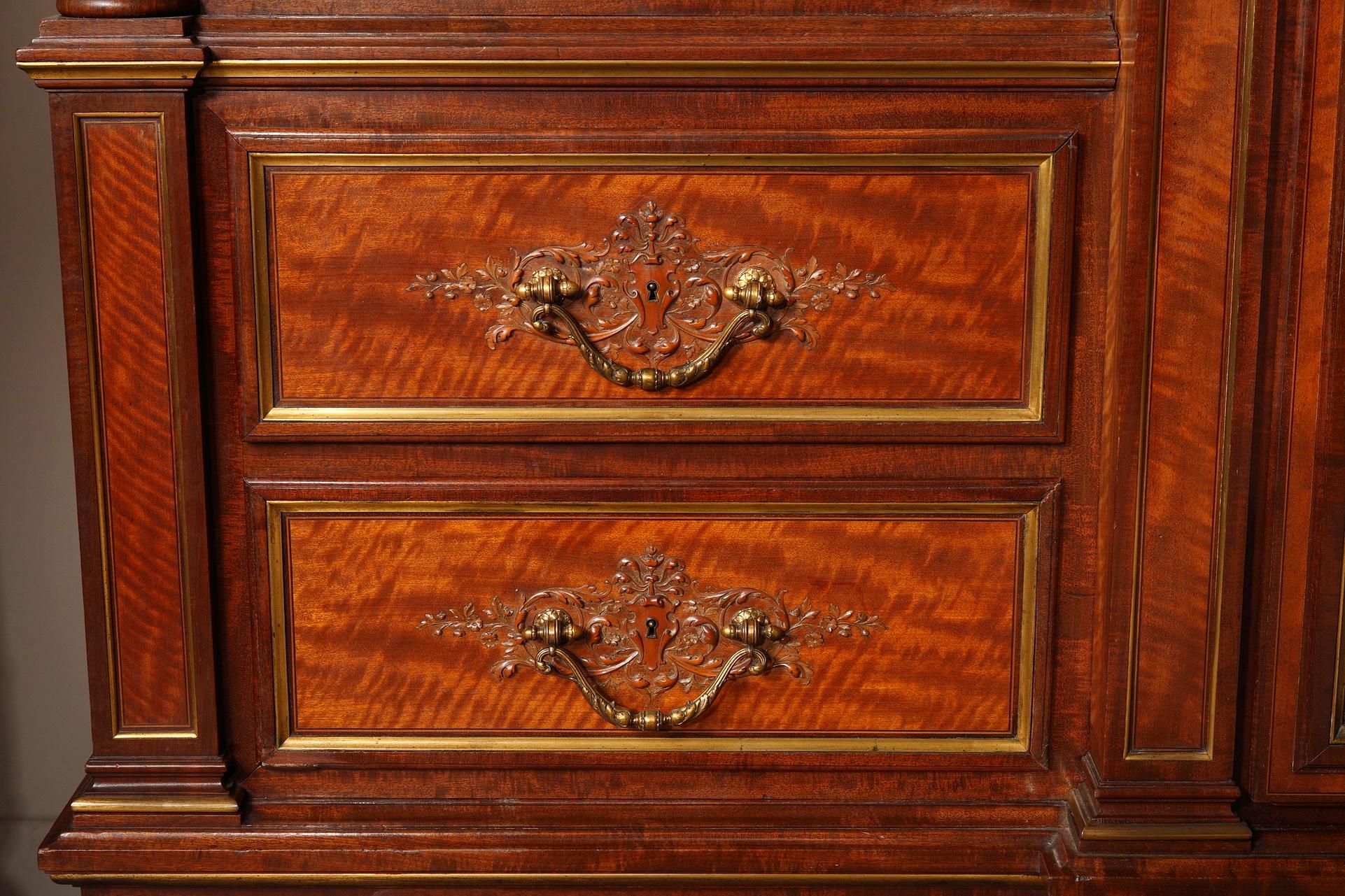 Exceptional 8 Pieces Bedroom Set by H.A. Fourdinois, France, Circa 1889 For Sale 1