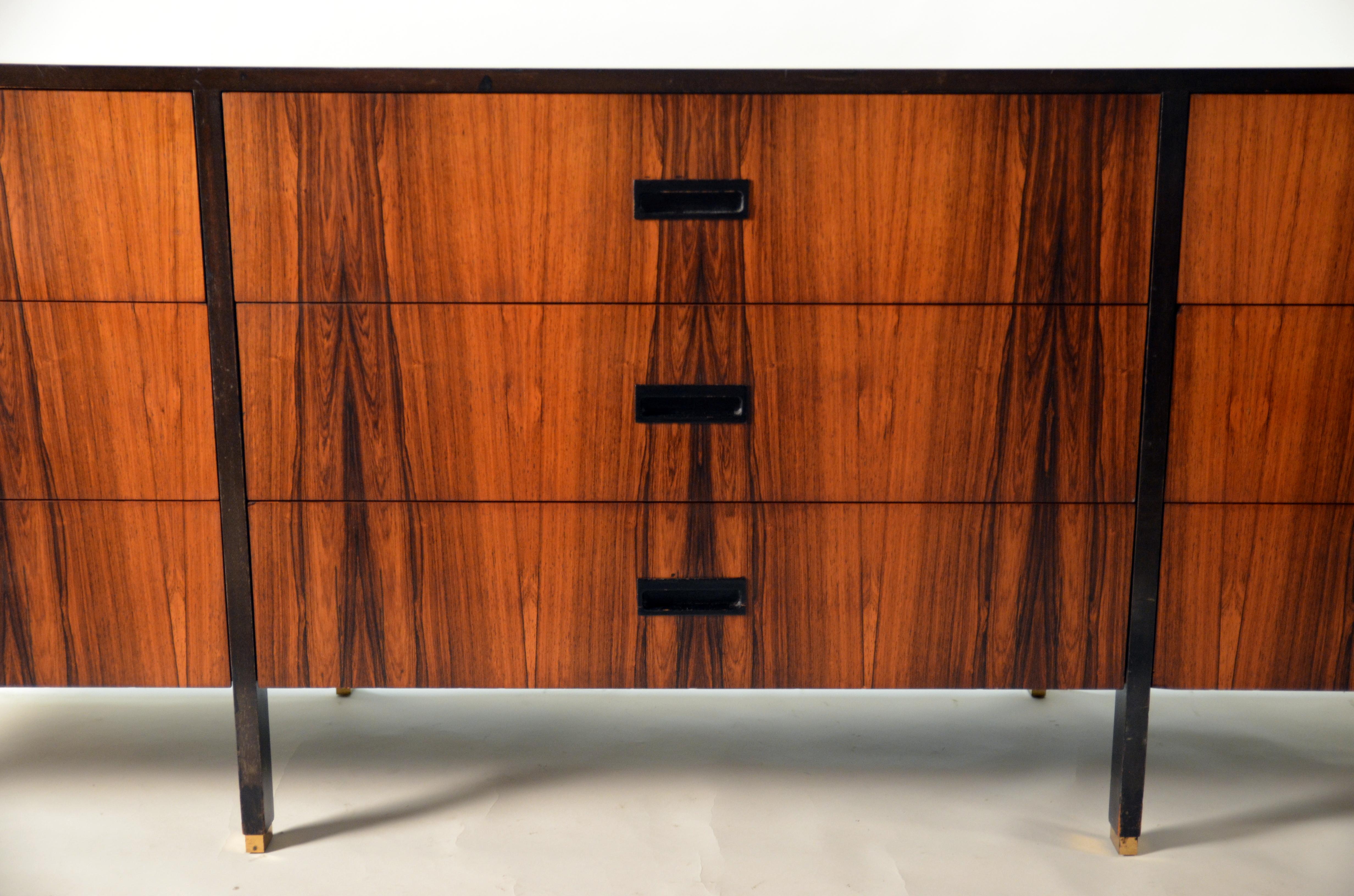 Mid-20th Century Exceptional 9-Drawer Rosewood Dresser by Harvey Probber