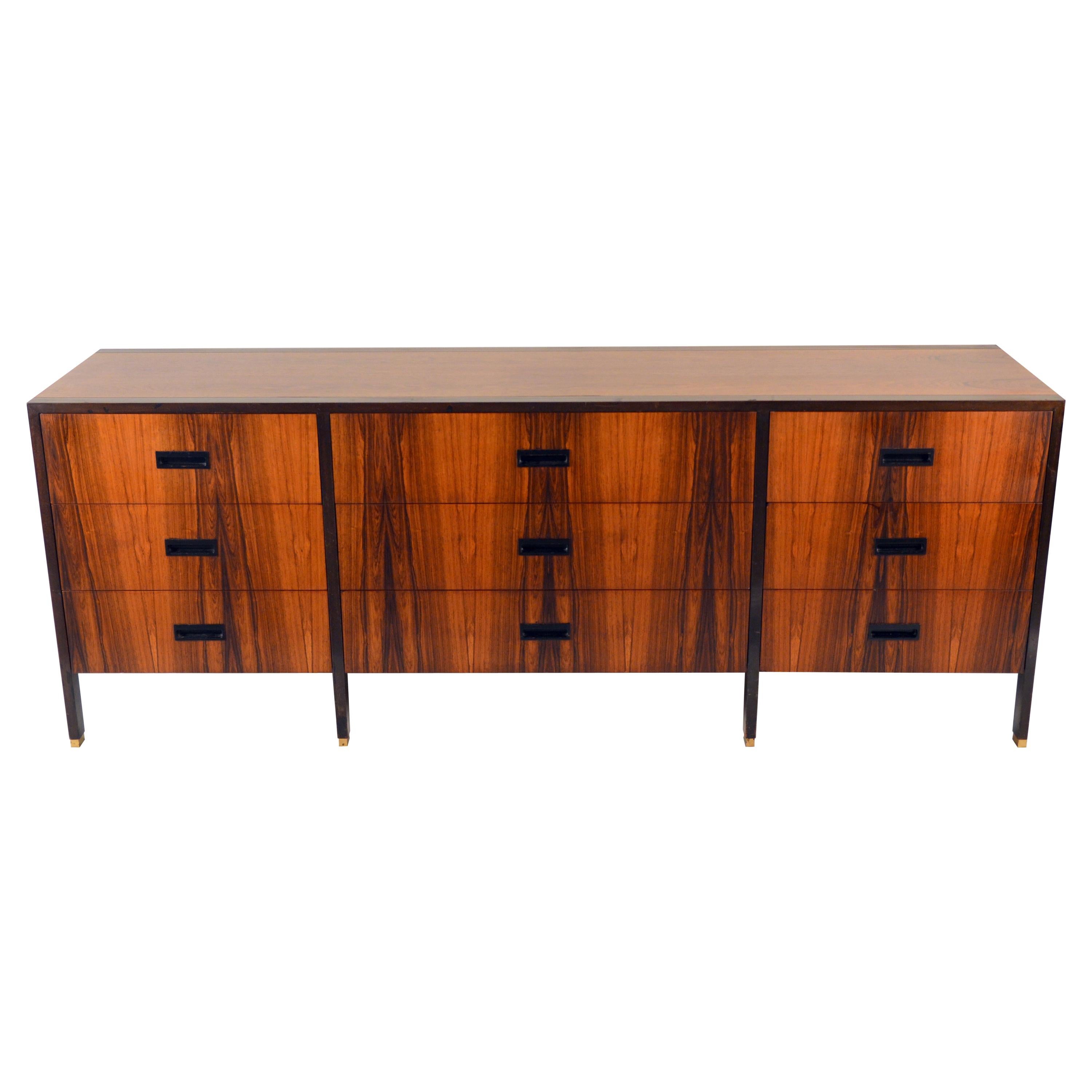 Exceptional 9-Drawer Rosewood Dresser by Harvey Probber