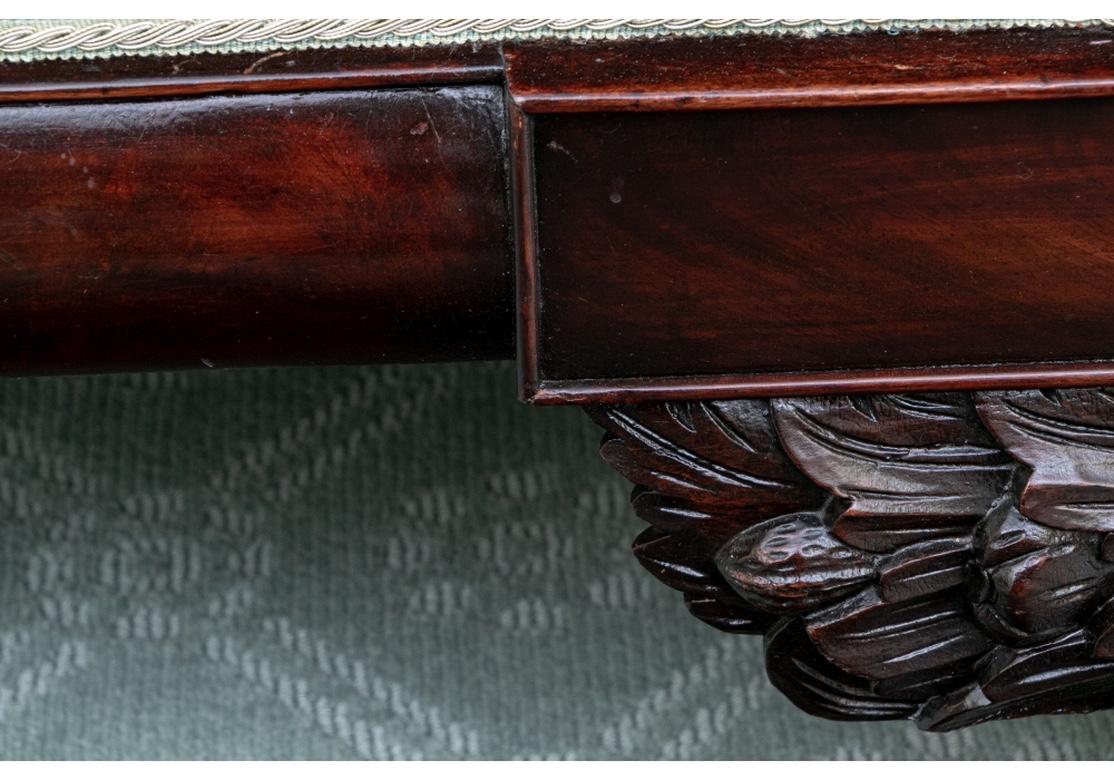 Exceptional American Empire Carved Mahogany Sofa With Hidden Drawers 2