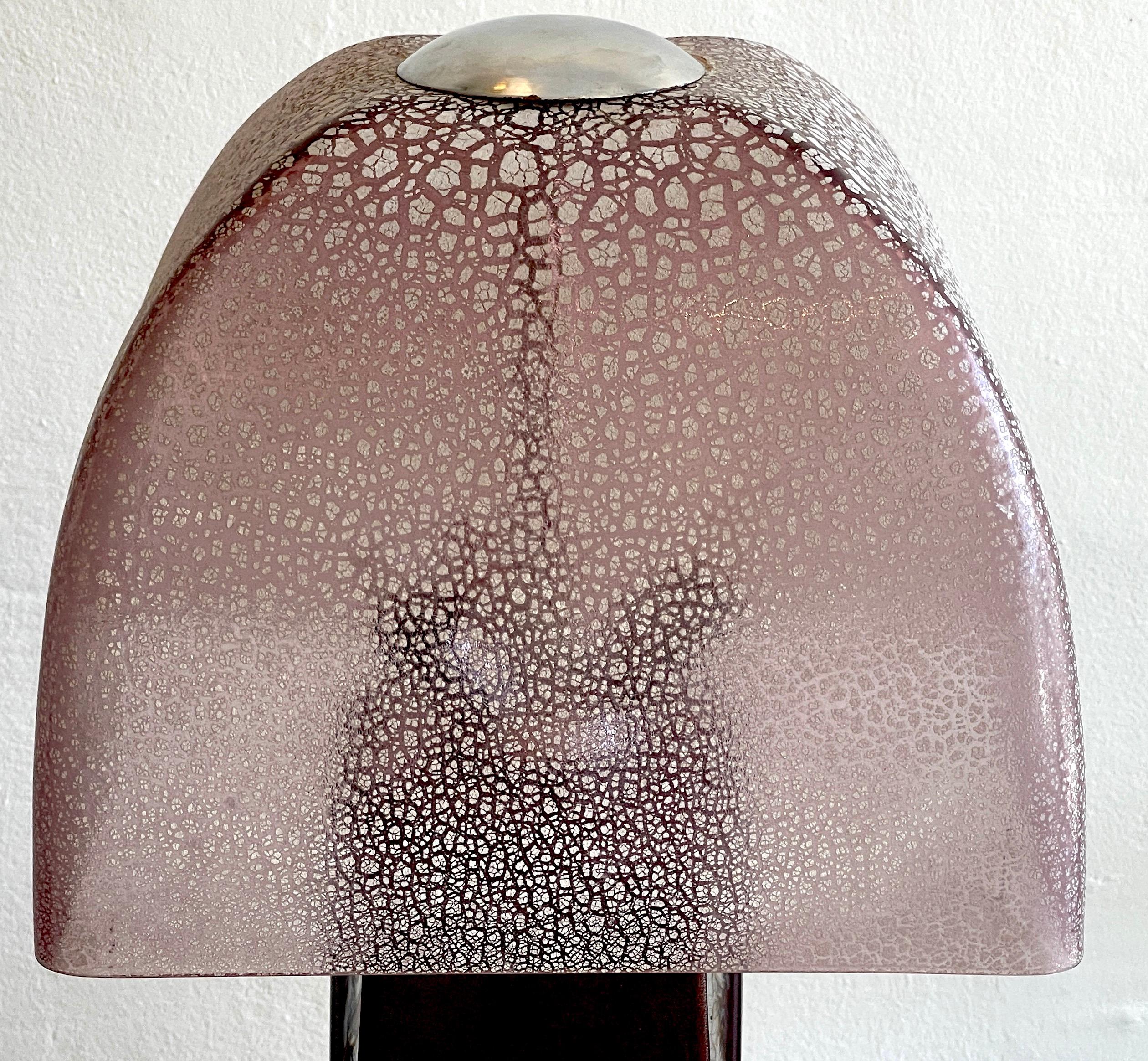 Mid-Century Modern Exceptional Amethyst Murano 'Mushroom' Lamp by,  Barbini