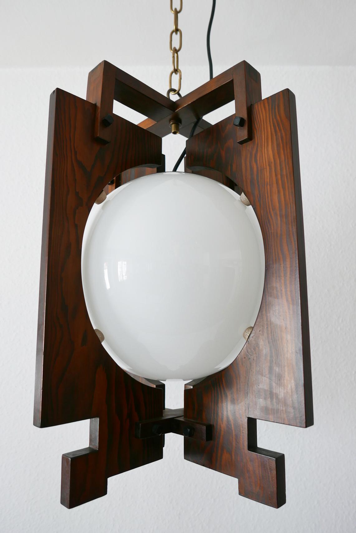 Exceptional Amsterdam School Art Deco Pendant Lamp, Table or Floor Light, 1930s 5