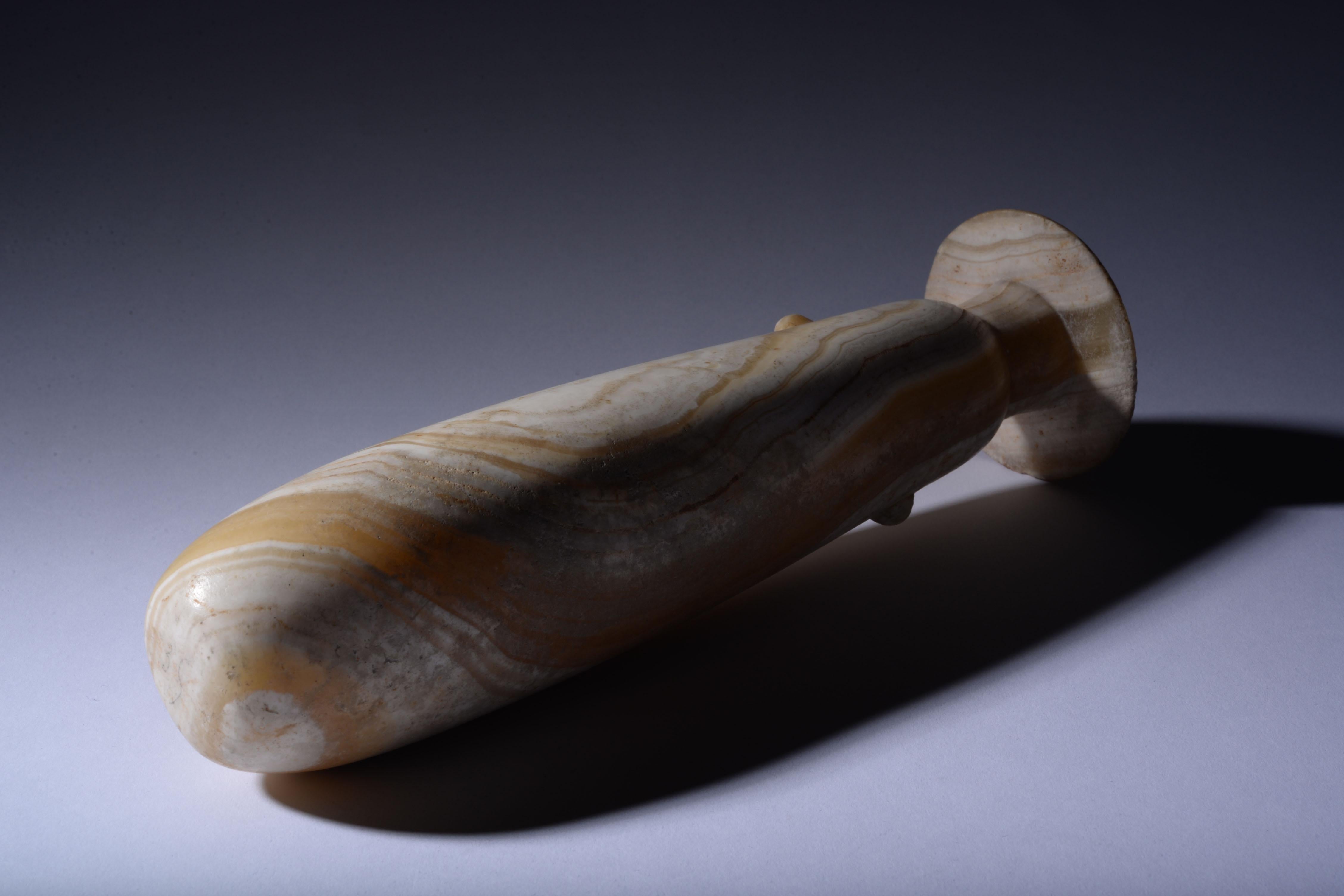 Ancient Egyptian Alabaster Perfume Vessel 7