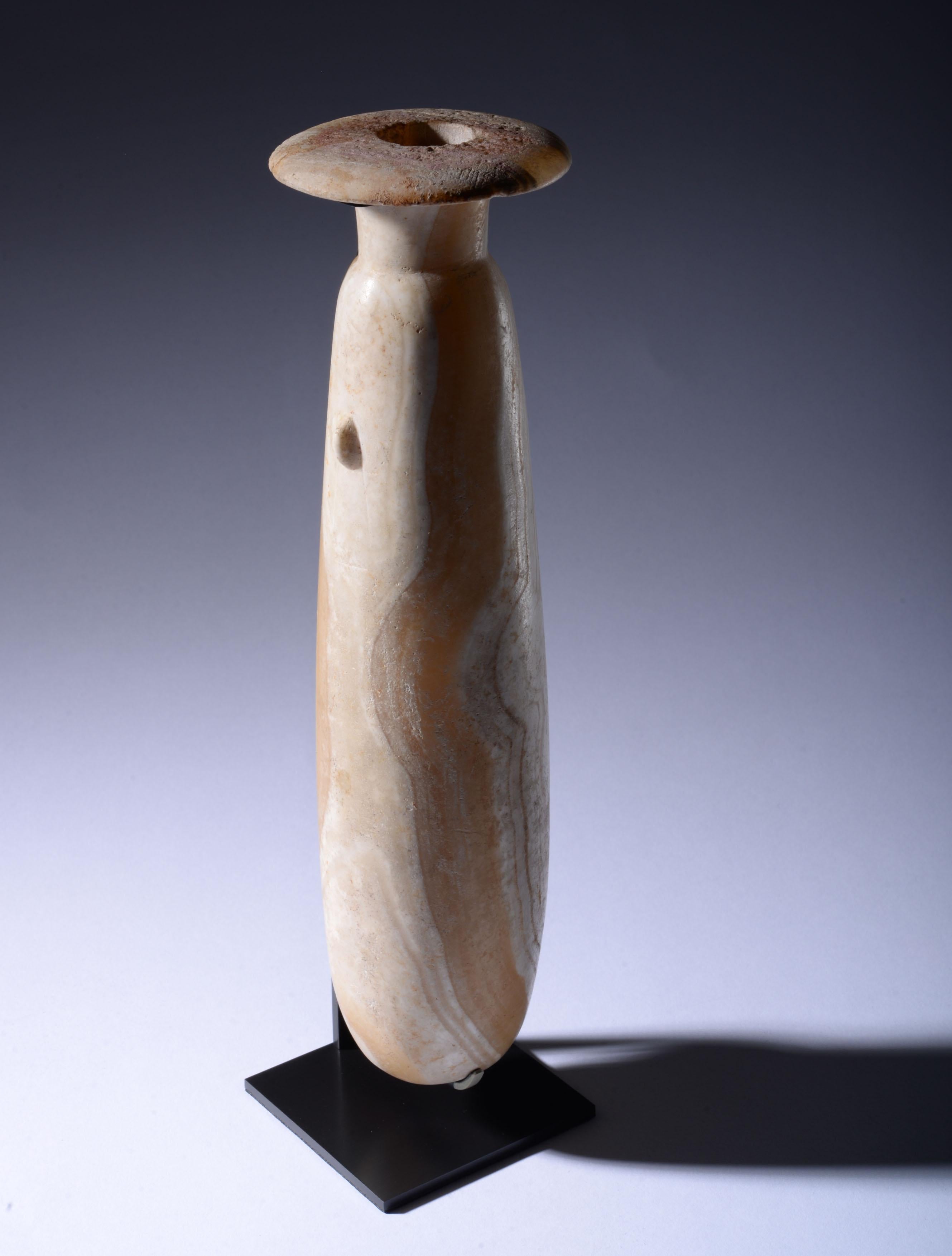 Ancient Egyptian Alabaster Perfume Vessel 2