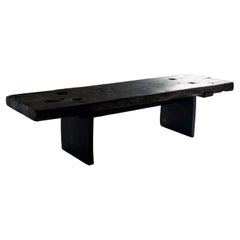 Exceptional and Heavy Oak Wabi- Sabi Rustic Coffee Table with Great Character