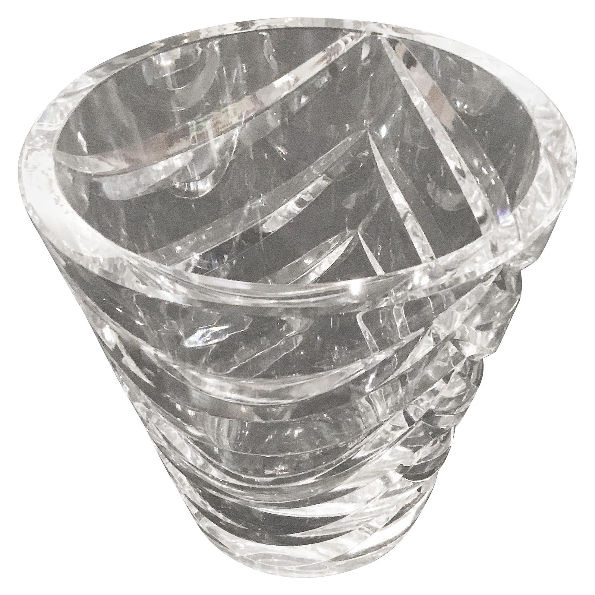 Exceptional and large Crystal Wine Cooler by Val St. Lambert For Sale