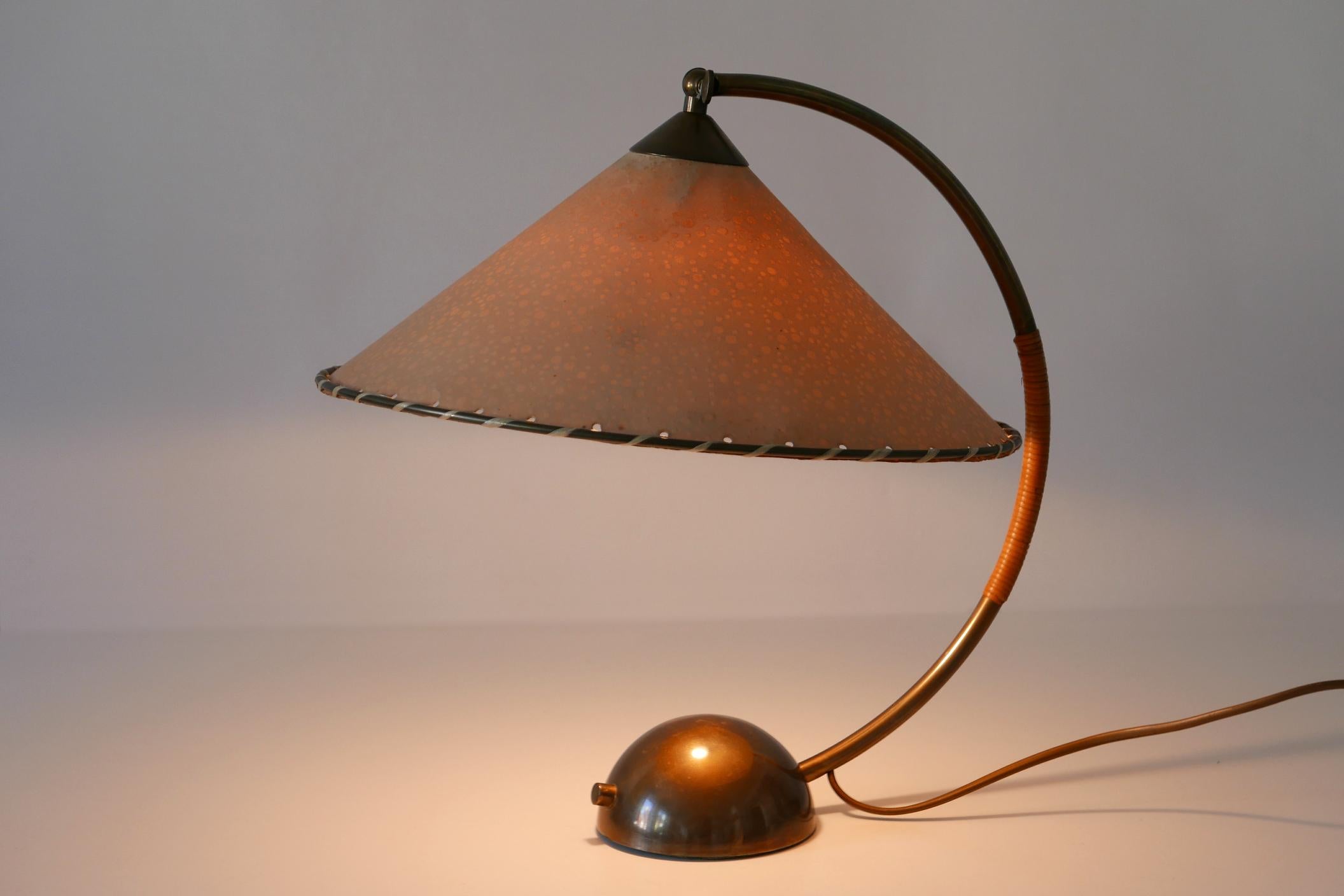 Parchment Paper Exceptional and Large Mid-Century Modern Table Lamp by Pitt Müller 1950s Germany