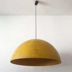 Exceptional and Large Midcentury Fiberglass Pendant Lamp Dome, 1960s, Germany