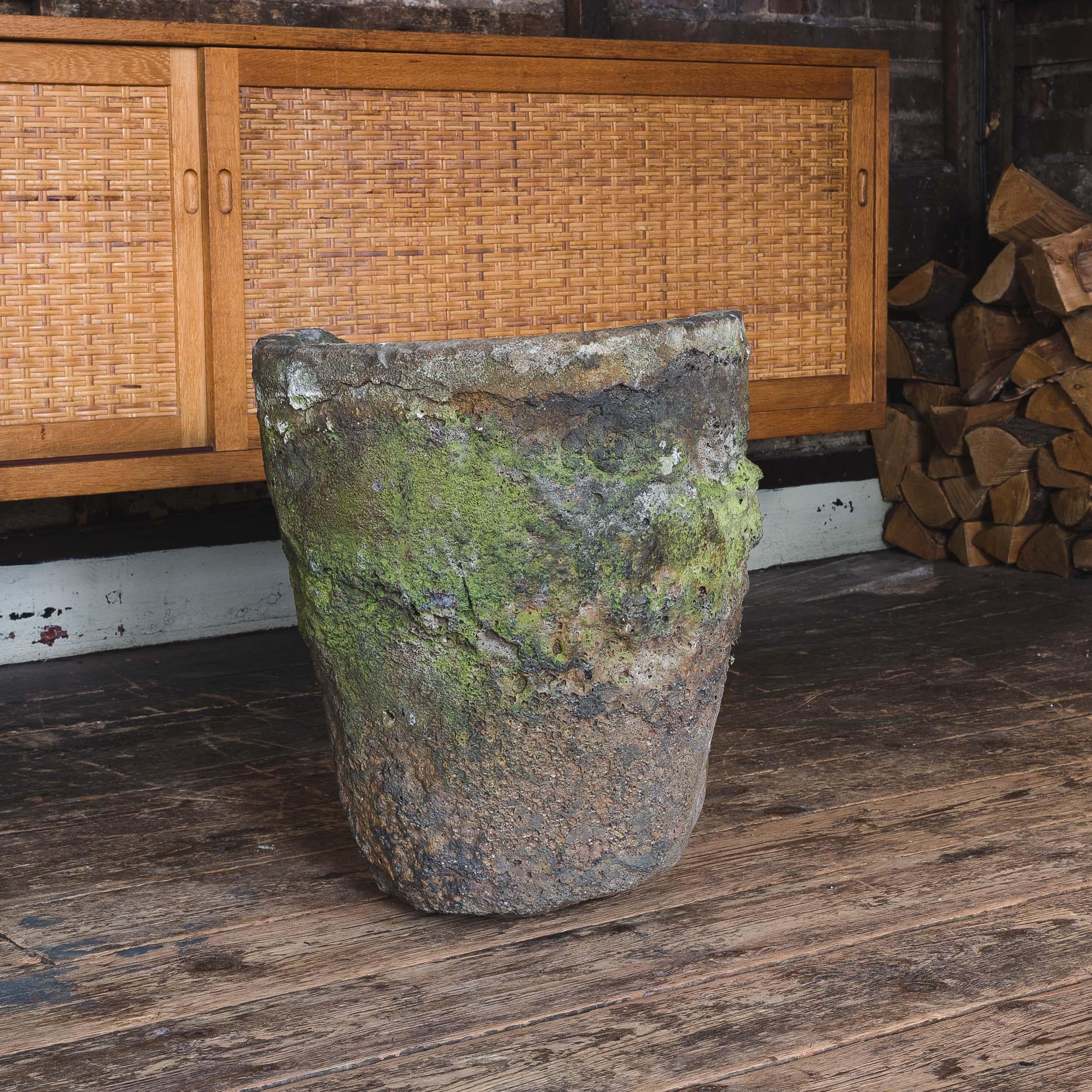 Exceptional and Large Pair of Foundry Crucible Planters or Jardiniere For Sale 3