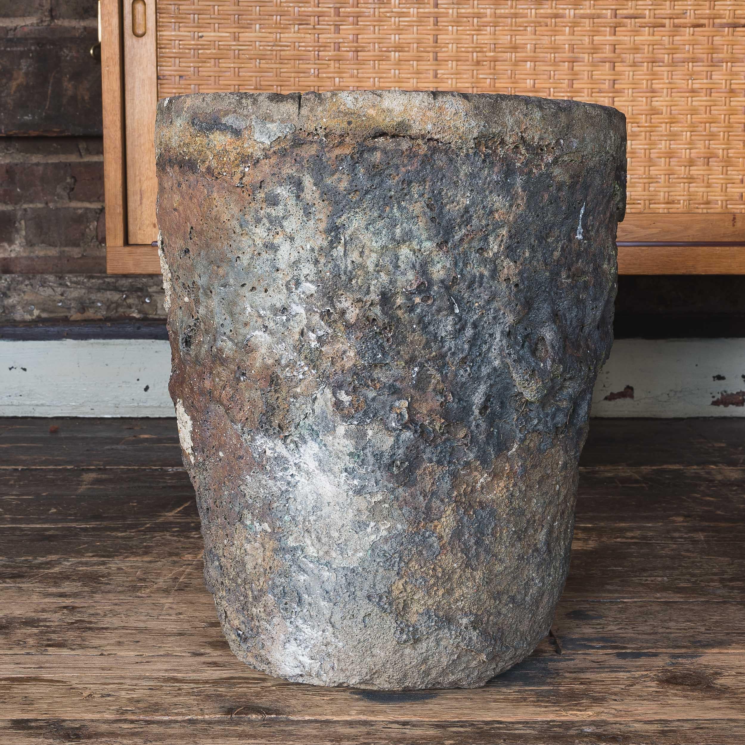 Exceptional and Large Pair of Foundry Crucible Planters or Jardiniere For Sale 7