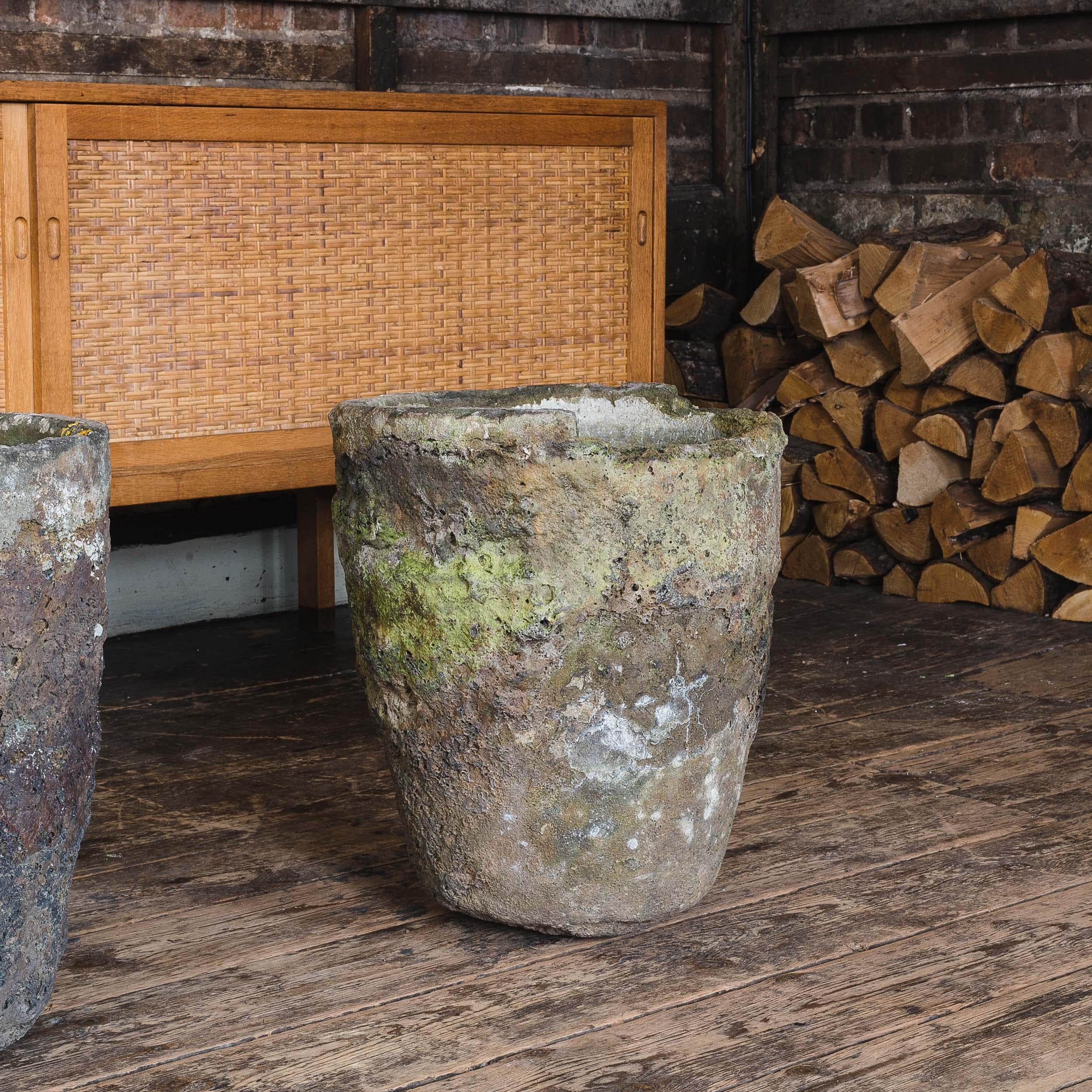 Exceptional and Large Pair of Foundry Crucible Planters or Jardiniere For Sale 8
