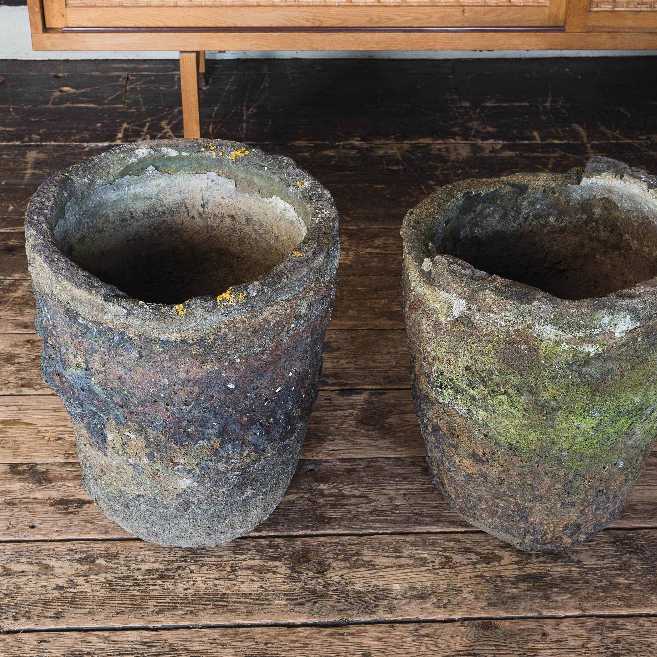 Exceptional and Large Pair of Foundry Crucible Planters or Jardiniere For Sale 9